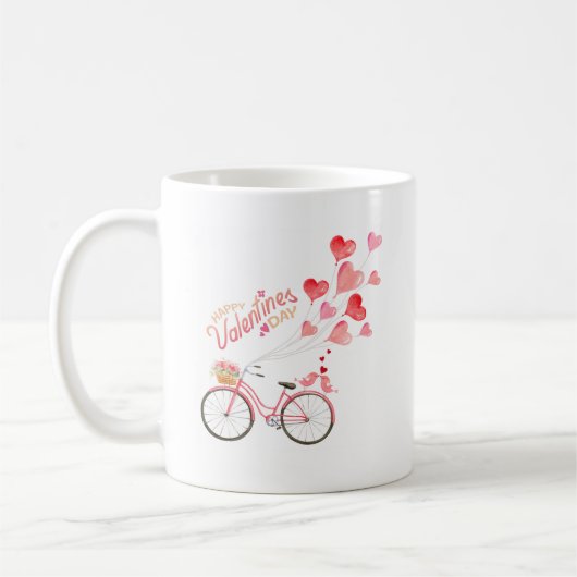 Mug Inséparables de la Saint Valentin sur les coeurs d (Gauche)