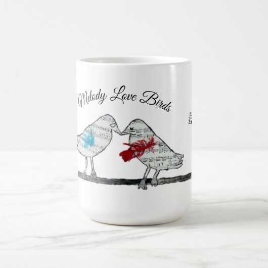 Mug Inséparables de mélodie - notes musicales (Centre)