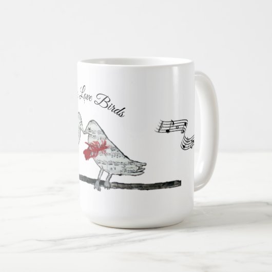 Mug Inséparables de mélodie - notes musicales (Devant droit)