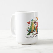 Mug Inséparables en harmonie colorée (Devant gauche)