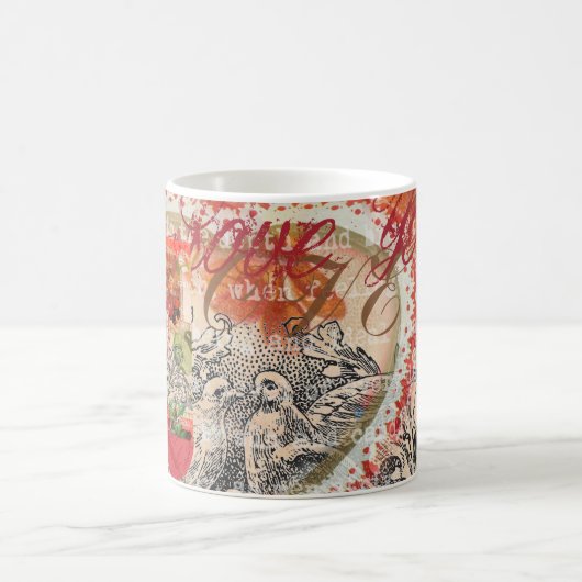 Mug Inséparables Heart Red Art Collage (Centre)