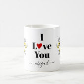 Mug Inséparables jaunes, cerisier gris aux fleurs (Centre)