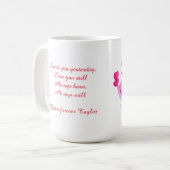 Mug Inséparables poème rose rouge coutume valentines m (Devant gauche)