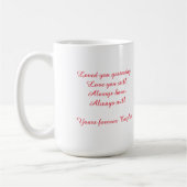 Mug Inséparables poème rose rouge coutume valentines m (Gauche)