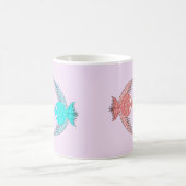 Mug Inséparables roses et bleus mignons (Centre)