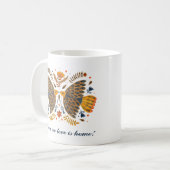 Mug Inséparables Scandinaves Folk Art Saint Valentin (Devant gauche)