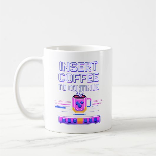 Mug Insérer le café pour continuer le pixel de café du (Gauche)