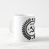Mug Insigne communiste de faucille de marteau de CCCP (Devant gauche)
