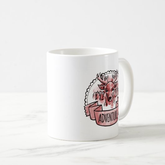 Mug Insigne d'aventure du cerf (Devant droit)