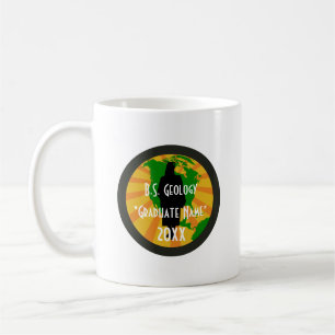Mug Insigne de diplômé en géologie (féminin)