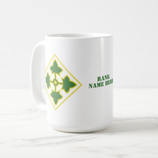 Mug Insigne de la 4e division d'infanterie (Devant gauche)