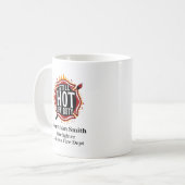 Mug Insigne de pompier unique en Croix de Malte rouge (Devant gauche)
