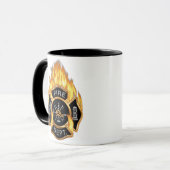 Mug Insigne du service d'incendie Or de flamme (Devant gauche)