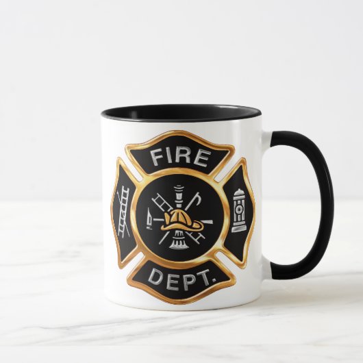 Mug Insigne Gold du service d'incendie (Droite)