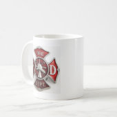Mug insignes de département du feu de "émail" (Devant gauche)