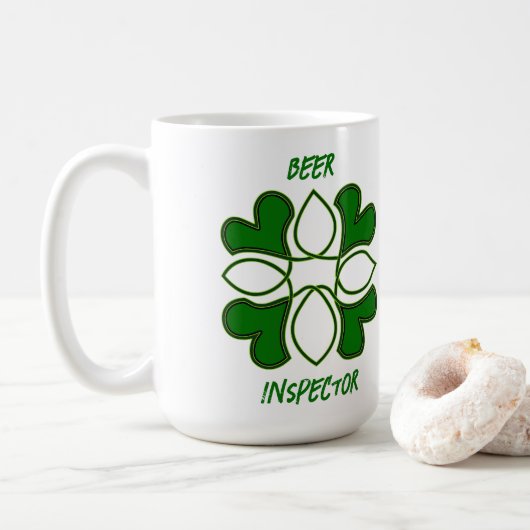 Mug Inspecteur de la bière St patrick Croix celtique e (Avec donut)