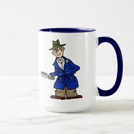 Mug Inspecteur de police ou privé de café oeil (Droite)