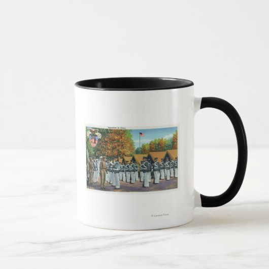 Mug Inspection au camp, Soldats en formation (Droite)