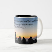 Mug inspirant avec le coucher du soleil et Citatio (Devant droit)