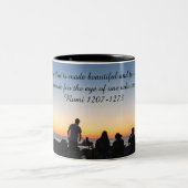 Mug inspirant avec le coucher du soleil et Citatio (Centre)