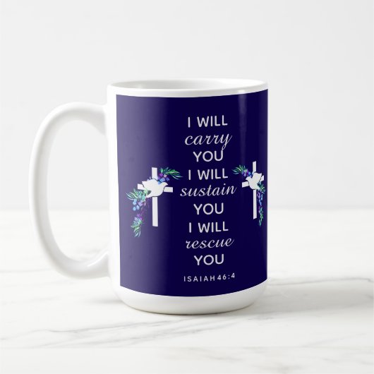 Mug Inspirant Isaïe 46:4 (Gauche)