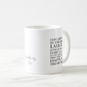 Mug Inspiration Ayez Espoir Citation Noire & Blanc (Devant droit)