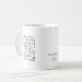 Mug Inspiration Ayez Espoir Citation Noire & Blanc (Devant gauche)