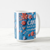 Mug Inspiration Blue floral Croissance mentset (Devant droit)