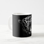 Mug Inspiration des yeux de tigre noir et blanc (Devant gauche)