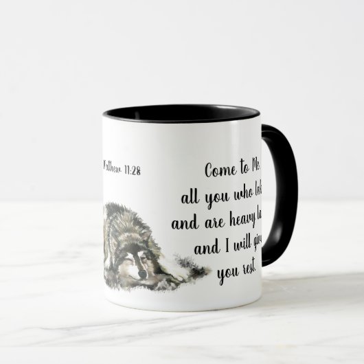 Mug Inspiration, Écriture, Matthieu Reposez-vous (Devant droit)