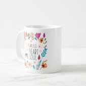 Mug Inspiration Fleur sauvage colorée Autosoins (Devant gauche)