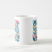 Mug Inspiration florale turquoise et corail Autosoins (Centre)