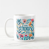 Mug Inspiration florale turquoise et corail Autosoins (Gauche)