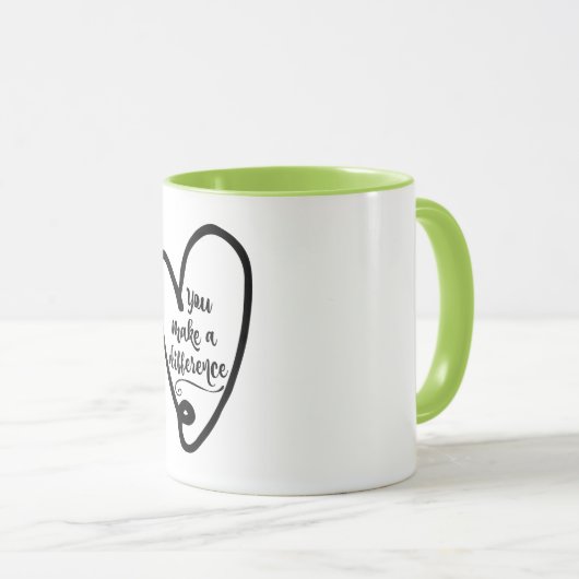 Mug Inspiration : Vous faites une différence (Devant droit)