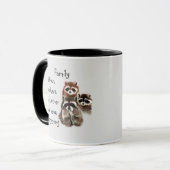 Mug Inspirational Family Quote Fun Raccoon Animaux (Devant gauche)