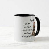 Mug Inspirational Family Quote Fun Raccoon Animaux (Devant droit)