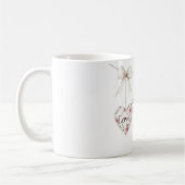 Mug Inspirational Floral Love Hope Joy Heart Bow (Gauche)