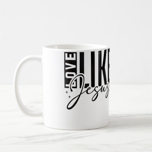 Mug Inspirational Love Like Jesus Encouraging Christia (Gauche)