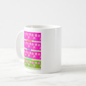 Mug Inspirational Love Manger Jouer Flower Design (Devant gauche)