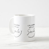 Mug Inspirational Minimalist Typography Quote Gift (Devant gauche)