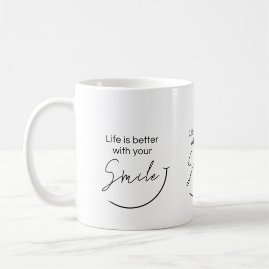 Mug Inspirational Minimalist Typography Quote Gift (Gauche)