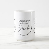 Mug Inspirational Minimalist Typography Quote Gift (Centre)