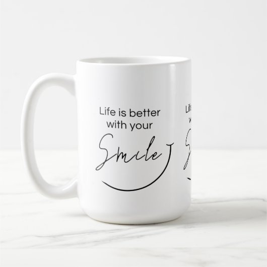 Mug Inspirational Minimalist Typography Quote Gift (Gauche)