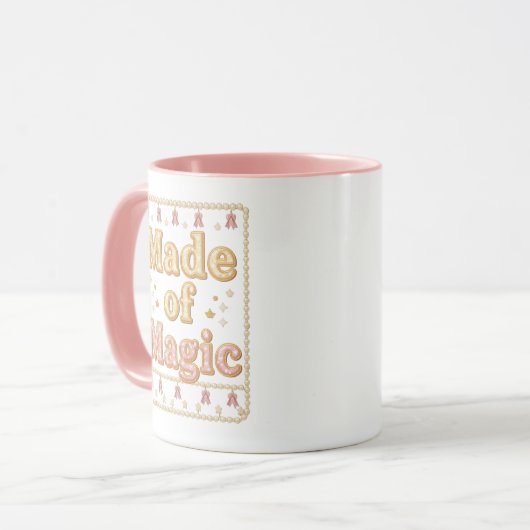Mug Inspirational Sparkly "Made of Magic" (Devant gauche)