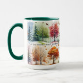 Mug Inspirationnel 4- Saisons Aquarelles Arbres (Gauche)