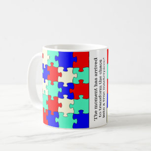 Mug Inspirationnel, Coloré Jigsaw Puzzle Pièces