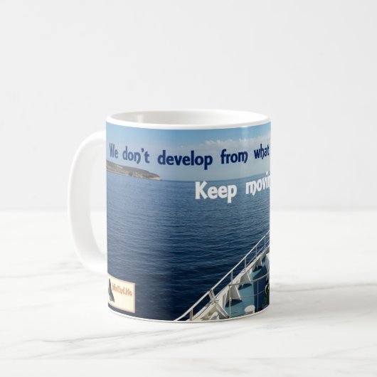 Mug Inspirationnel - Continuez à bouger ! (Devant gauche)