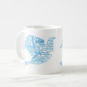 Mug Inspirationnel Elegant Dove of Peace Tag Cloud (Devant gauche)