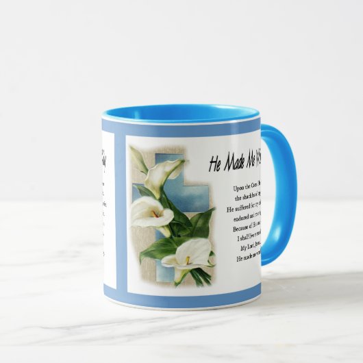 Mug Inspirationnel Il M'A Fait Digne (Devant droit)