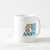 Mug Inspirationnel- Jésus est la réponse (Devant droit)